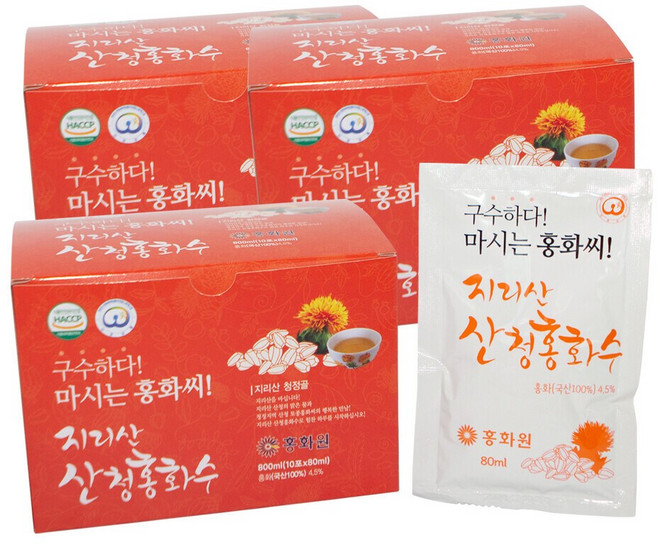홍화원 지리산 구수한 마시는 홍화씨 산청홍화수, 30개, 80ml