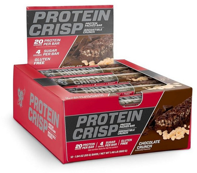 BSN 신타-6 단백질 크리스프 바 초콜릿 크런치 12개, 55g