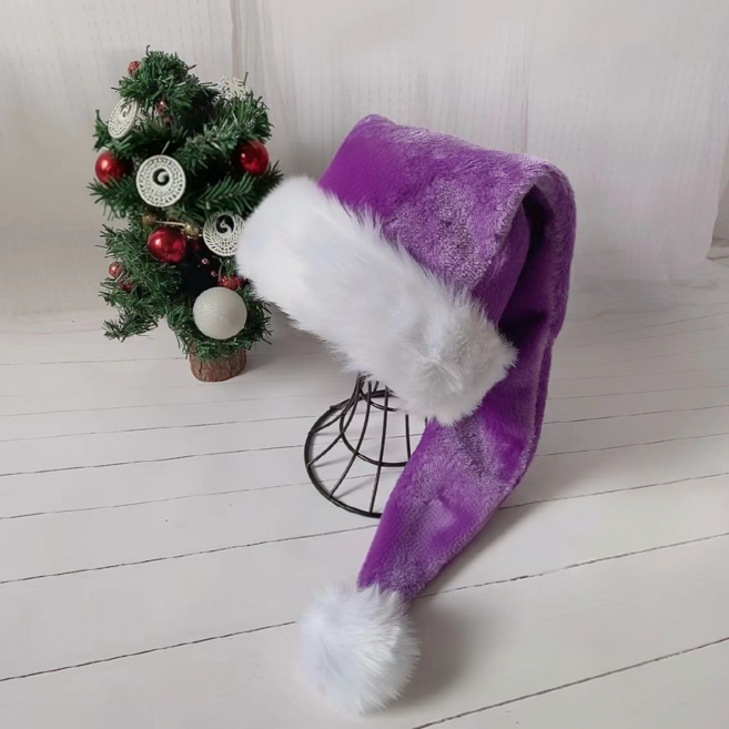 0541 롱산타모자 크리스마스모자 셀프스튜디오 블랙 눈송이 성탄절 스튜디오 촬영 신년 파티