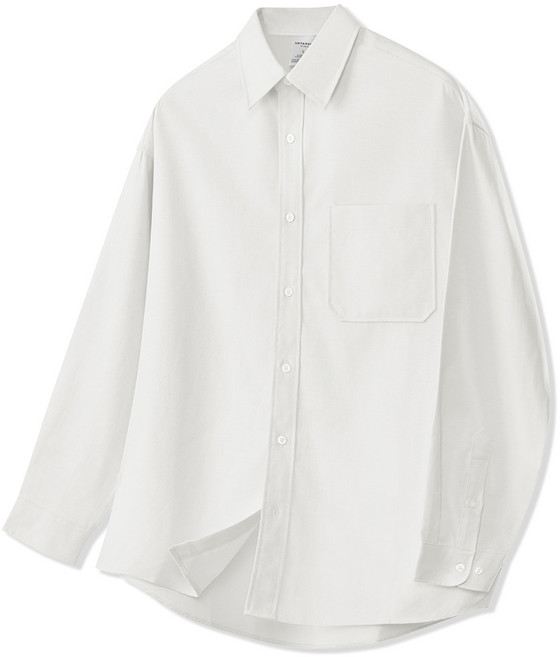 팀스핏(품질보증) 남녀공용 시티보이 옥스포드 빅사이즈 오버핏 베이직 긴팔 셔츠 남방