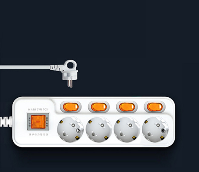 현대 국산 멀티탭 4구 절전 개별 과부하차단 1.5m 3m 5m - 1개, 5m