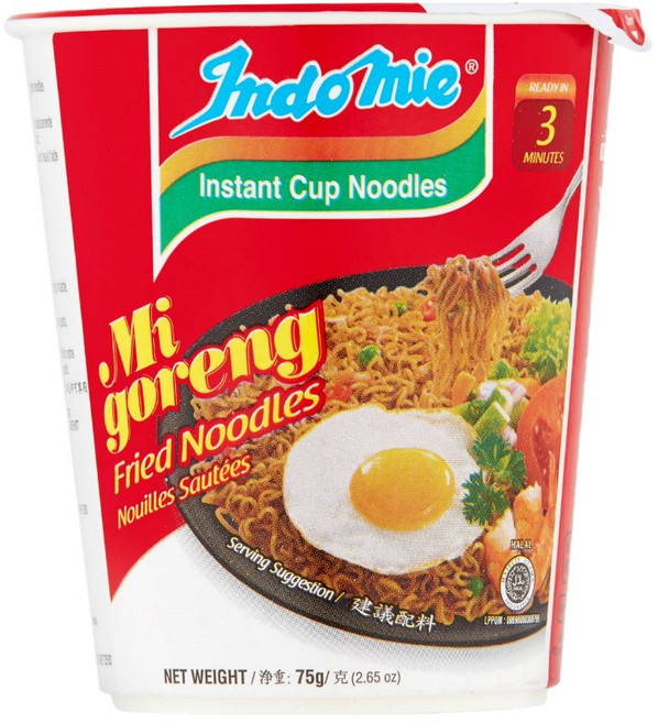 인도미 미고랭 컵라면 75g Indomie Mi Goreng Noodle Cup, 1개