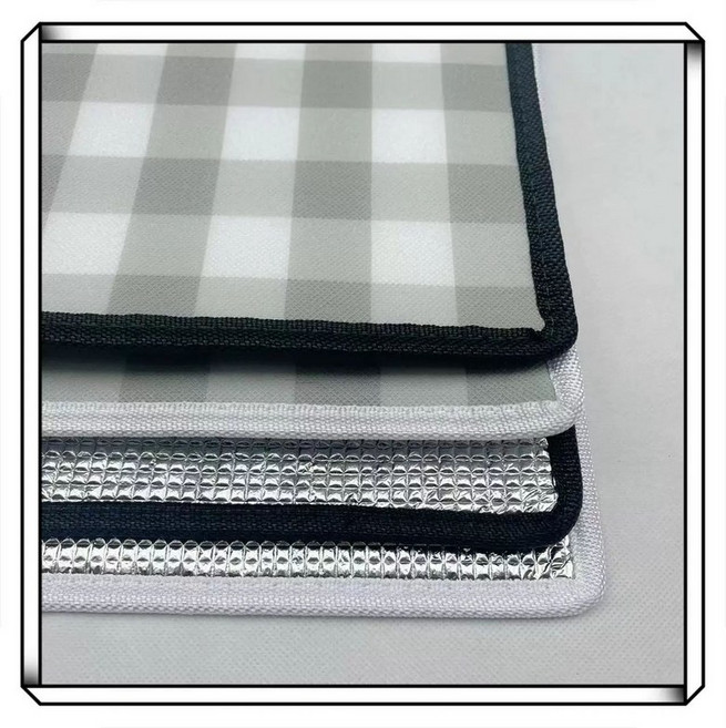 냉장고 단열 필름 먼지 덮개 다용도 창문 단열판, 50x170cm, 그리드 알루미늄-자석-검정