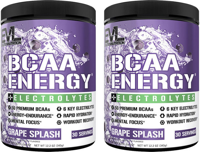 EVLUTIONNUTRITION BCAA 能量電解質 葡萄風味, 2個, 345g