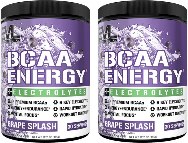 EVLUTIONNUTRITION BCAA 에너지 전해질 포도 스플래쉬, 2개, 345g - 쿠팡
