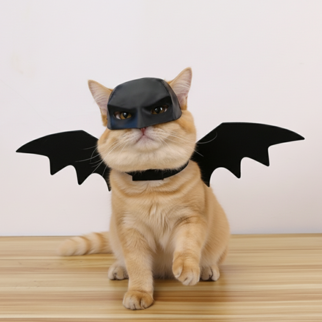 개꿀굿즈 고양이 배트맨 날개 가면 마스크 집사 선물