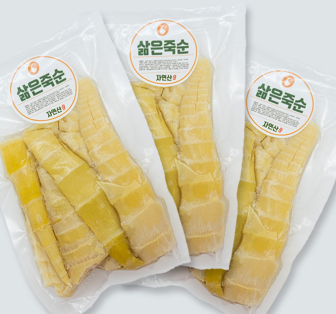 하이미소 자연산 죽순 죽순채 삶은죽순 분죽순 늦죽순 햇죽순 부드러운 연한 300g씩 개별 소포장, 3개, 300g