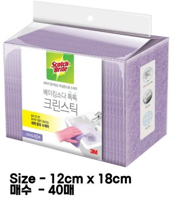 스카치브라이트 베이킹소다 톡톡 크린스틱 시트타입 본품, 1개