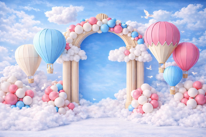 [아요거]어린이날 현수막 3d입체스타일어린이날 현수막 배포토존현수막 크기조정가능 대형현수막 어린이집 유치원 학교 키즈룸 벽면인테리어 초대형 무료문구추가 빠른배송, 열기구