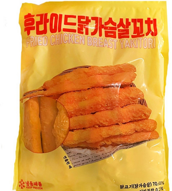 담백한 순살 후라이드 닭가슴살 꼬치 100g, 10개