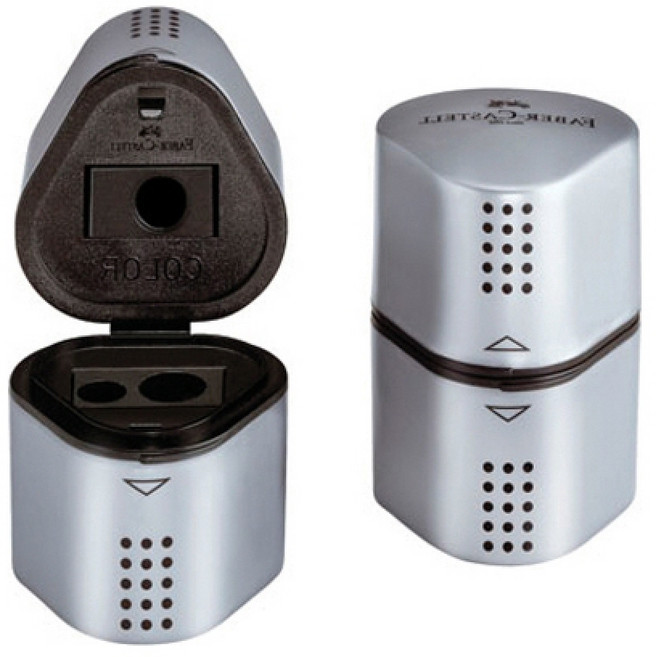 루미오라 삼각연필깎이 실버 1개입 펜슬 문방구 학용품 샤프너