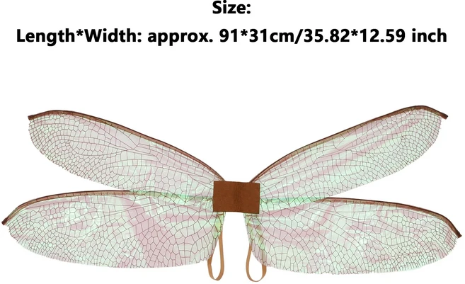 요정 날개 케이프 스파클링 엘프 드레스 업 날개 할로윈 파티 코스프레 눈부신 날개 잠자리 나비 날개 레이