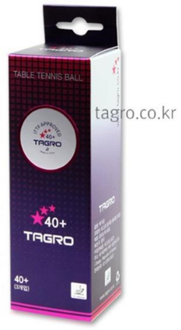 버터플라이 3스타볼 시합구 R40+ 탁구공 3개입, 흰색, 1개, 6개입