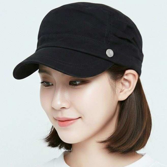 밀리터리 모자 남성 여성 군모 밴딩 양옆 3단 주름