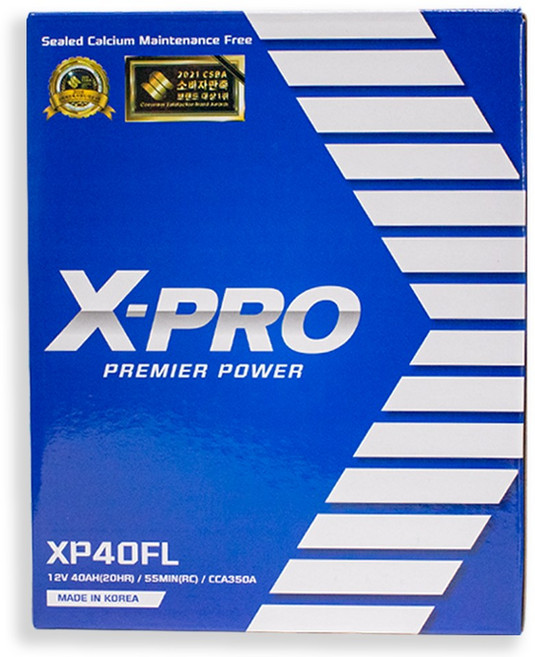 델코 DF 40AL 모닝 올뉴모닝 배터리, 엑스프로 XP 40FL, 12mmT렌치(30cm)세트대여, 폐전지반납, 1개