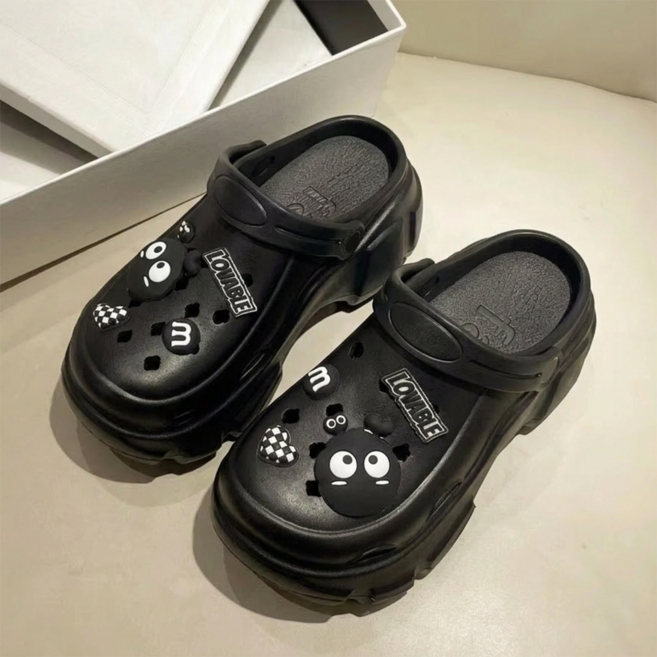 재리니 9cm 키높이 통굽 플랫폼 아쿠아 슬리퍼 EVA 슈즈 미용실 네일샵 RS-S1096