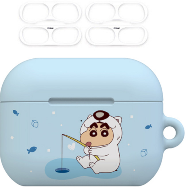 짱구 위티 하드 케이스+철가루방지스티커, 에어팟프로2세대, 베어 짱구, 1개