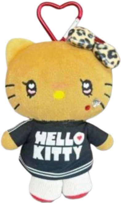 [정품] 산리오 헬로키티 갸루 파우치 인형 키링, 1개, 스트릿