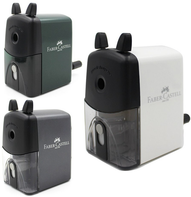 파버카스텔 핸들 연필깎이 8mm 화이트, 1개