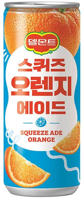 델몬트 스퀴즈 오렌지 에이드, 델몬트 스퀴즈 오렌지 에이드 240mlx30캔x2 팩, 240ml
