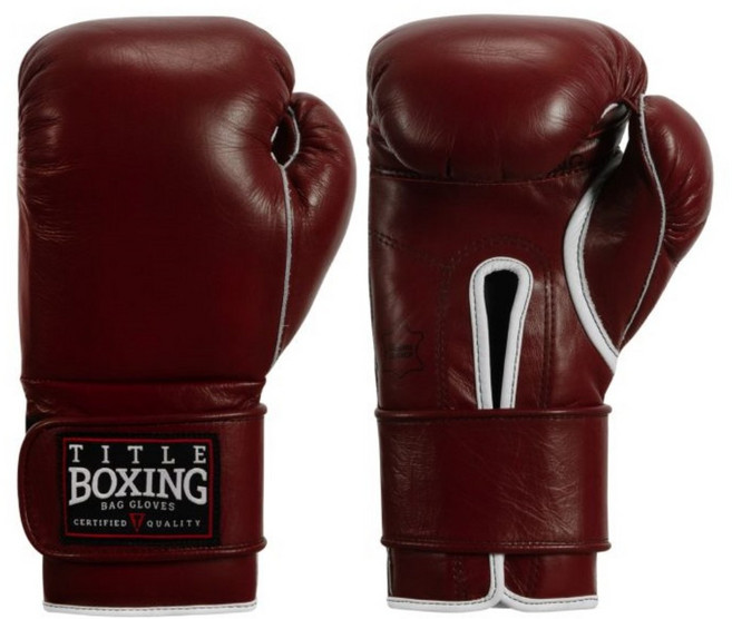 타이틀 올드스쿨 2.0 말총 복싱글러브, 마룬, 1개