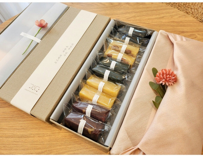 [고수담] 고급수제양갱(10입) 저당양갱 당뇨디저트 양갱선물세트, A.도라지포함 5종, 쇼핑백 필요해요., 1개