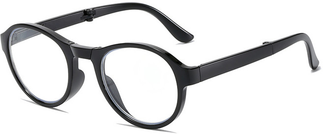 더쉴드 휴대용 접이식 안경테 블루라이트 차단, 1개, 클래식블랙(케이스없음)