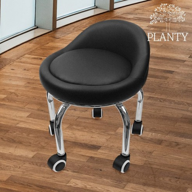 플렌티 빅사이즈 등받이형 앉은뱅이 의자, 1개, 블랙