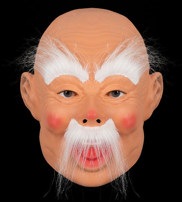 할아버지가면 분장 실리콘 무서운 가면 소품, 1개, H