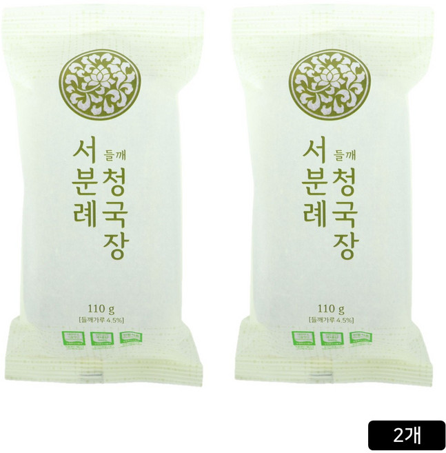 [홈쇼핑] 서일농원 서분례 명인 청국장 들깨맛, 110g, 2개