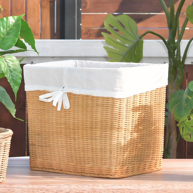 라탄 다용도 사각 바구니 (대), 대