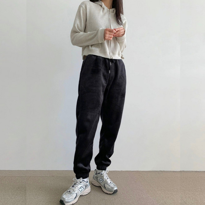 베이엘 코듀로이팬츠 기모 융털 와이드팬츠 조거팬츠 남녀공용 빅사이즈