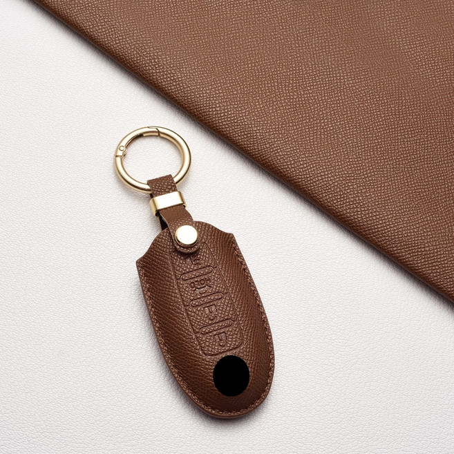 닛산/인피니티 키케이스 방스크래치 내마모성 주크/큐브/멕시마 등 전차종 + Q시리즈 (Q30 Q50 QX60 Q70) 호환, 닛산/인피니티 A4타입(4버튼), 카푸치노