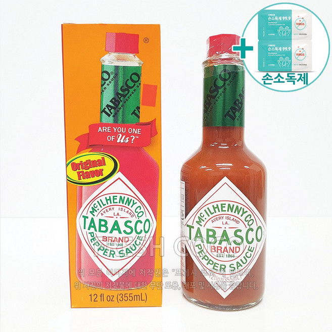 코스트코 TABASCO 타바스코 핫소스 355ml [에어캡 포장] + 사은품, 1개