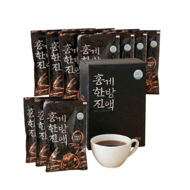 [국내최초] 홍게 한방 진액 파우치형(국내산 갑각류 추출액 간편 보양 음료), 20개, 80ml