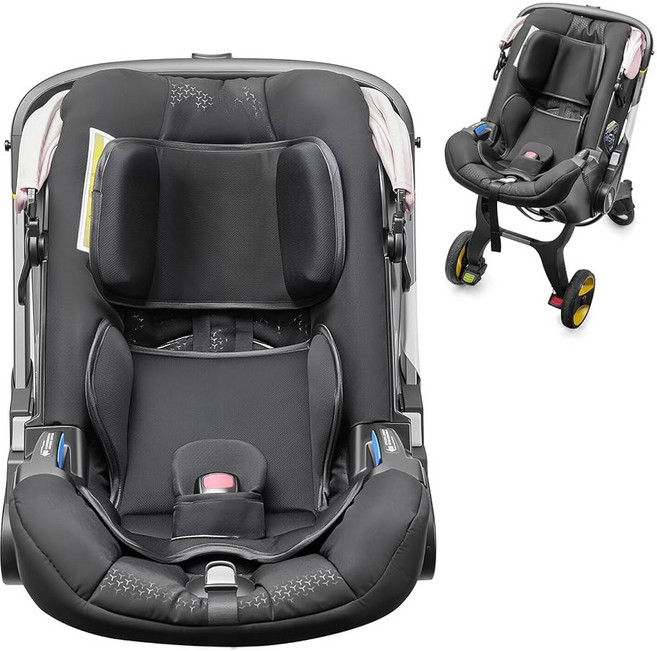 CoiiJoii 유아용 카시트 인서트는 Doona Graco Safety 1st Evenflo Chicco Britax. 머리 및 차체 지지대와 호환됩니다., 1개