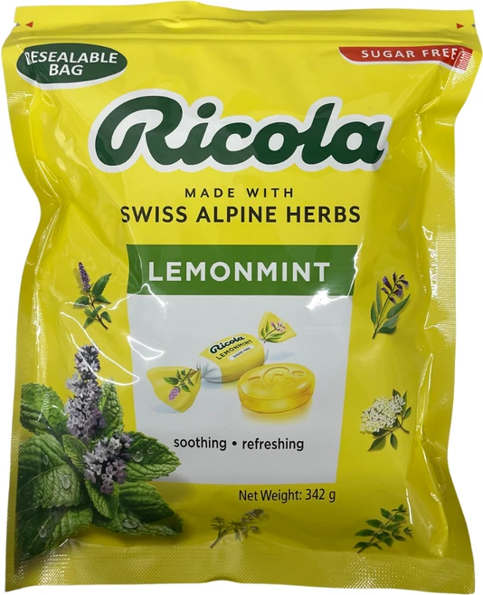 리콜라 레몬민트 스위트 허브 캔디, 1개, 342g - 쿠팡