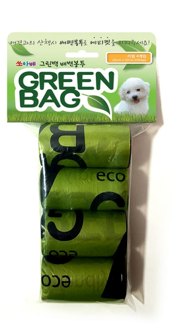 그린백 반려동물 배변봉투 4개입, 1개 - 쿠팡