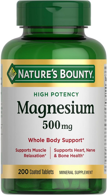 네이처스 바운티 산화 마그네슘 500mg 타블렛 Nature's Bounty Magnesium Tablets, 200정, 1개