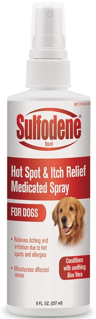 설포딘 핫 스팟 & 가려움 완화 메디케이티드 강아지용 스프레이, 1개 - 쿠팡