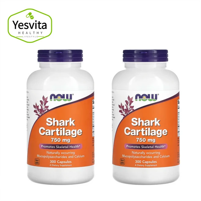 나우 상어 연골 750 mg 300캡슐 2통, 2개, 300정 - 쿠팡