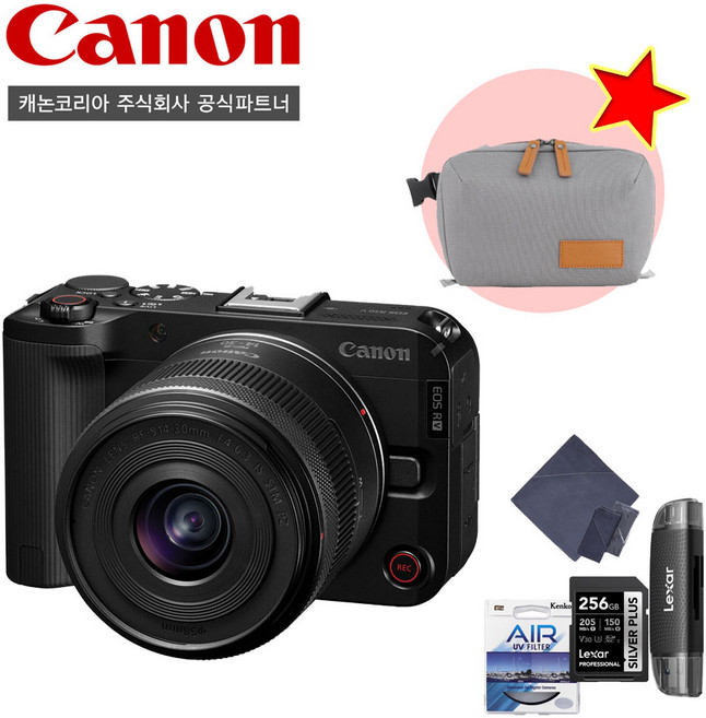 [캐논공식파트너] 캐논 EOS R50V/RF-s 14-30mm IS STM PZ KIT/256GB패키지/블랙/브이로그카메라
