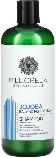 Mill Creek Botanicals 모발 관리 호호바 샴푸 밸런싱 포뮬라 14 fl oz (414 ml), 1개, 414ml
