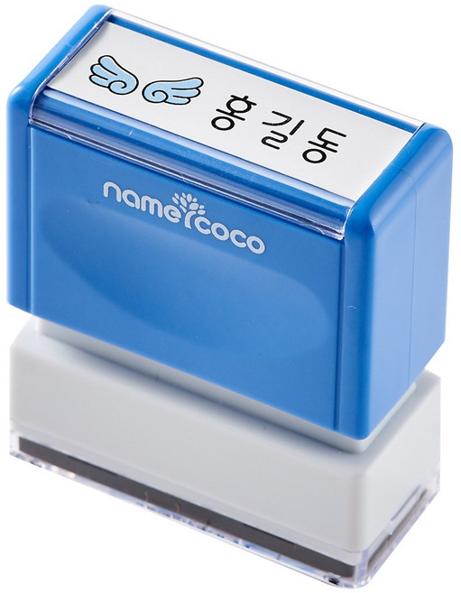 네임코코 의류용 직사각 네임스탬프 S11, 블루케이스, 1개
