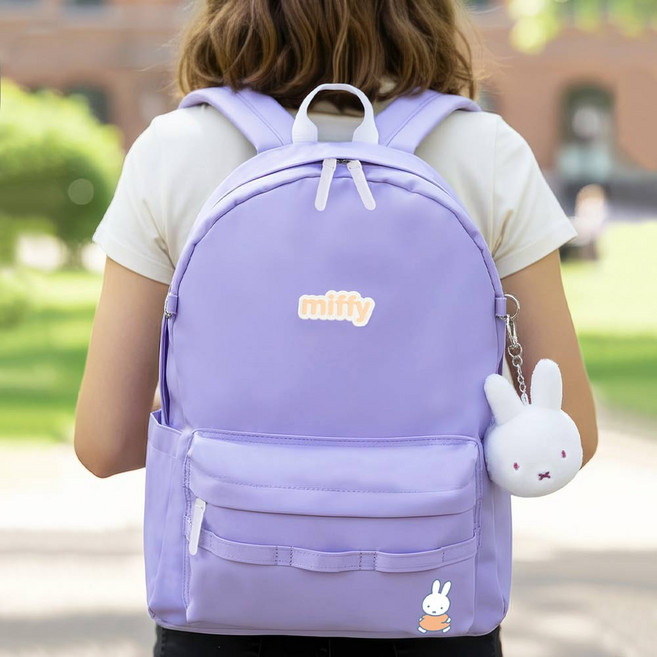 미피 심플 백팩 토끼 캐릭터 가방 코어 배낭 보조가방 학원가방 주니어 학생
