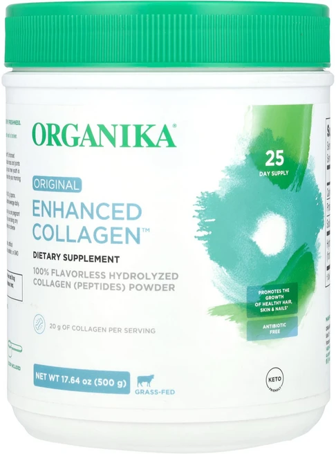 Organika Enhanced Collagen 오리지널 500g(17.64oz), OrganikaEnhancedCollagen오리지널50, 500g, 1개 - 쿠팡