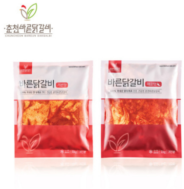 춘천바른닭갈비 양념 춘천 닭갈비, 닭갈비 기본맛 SET 1kg (3인분), 1개