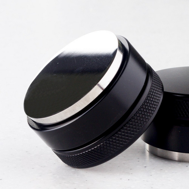 커피 디스트리뷰터 푸쉬 탬퍼 플랫 마카롱탬퍼, 1개, 블랙 53mm