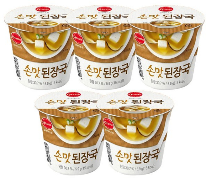 태경농산 손맛 된장국 5.9g x 5개 / 컵국 즉석 간편국