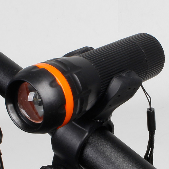 BTR 자전거 라이트 전조등 후레쉬 ZL10, 1개, 블랙
